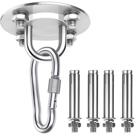 Loftkrog Hængende Stol Premium Rustfrit Stål Holder Op Til 450kg, 180 Heavy-duty Loftkrog Sving, Punching Bag Holder Kærlighedssving Sling Trainer