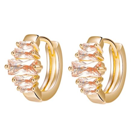 18K Guldfyllda Guld Filled gulddoublé Örhängen CZ