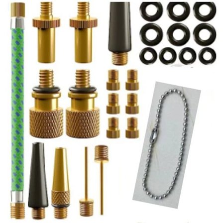 Cykel Ventil Adapter Sæt Ventil Adapter 27STK GRØN RØR 27STK