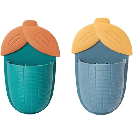 Seinälle kiinnitettävä itseliimautuva säilytyslaatikko, kynäteline (sininen)