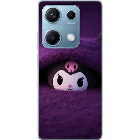 Yhteensopiva Puhelinkuori Xiaomi Redmi Note 14S Kuromi lilassa pörröisessä ympäristössä, jossa on salaperäinen kawaii-suunnittelu.