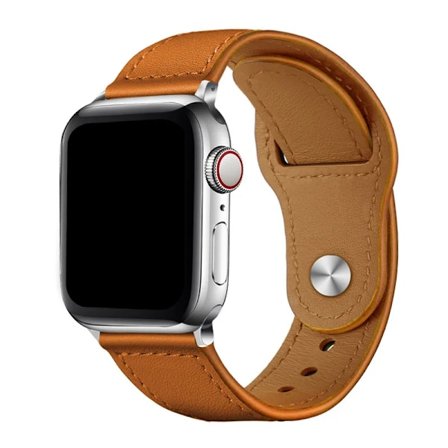 Äkta läderarmband för Apple Watch 44mm 40mm 41mm 45mm 42mm 38mm 49mm Armbandsur iWatch Series 8 se 7 6 5 4 3