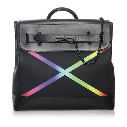Louis Vuitton Vintage, Pre-owned Taiga Rainbow Steamer PM Leather Zwart, Dames, Maat:ONE Size