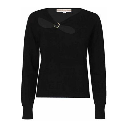 Kocca Round-neck Strik Sort, Dame Striktrøjer