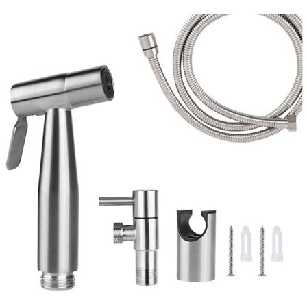 Rustfrit bidet toiletspray i rustfrit stål, Bidet sprayersæt, Hane spray Shattaf toiletspray KLB