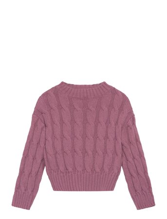 Braided Knitted Sweater Pink Mango