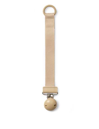 Pacifier Clip Wood - Pure Khaki Baby & Maternity Pacifiers & Accessories Pacifier Clips Beige Elodie Details