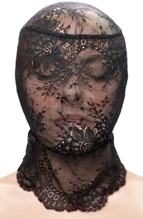 Fetish & Fashion Lace Hood Black - nsnovelties