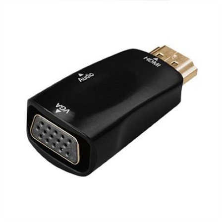 HDMI-kompatibel til VGA Adapter Converter Adapter SORT