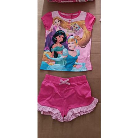 Princess Set Helt I Bomull Mörkrosa 122 Cm