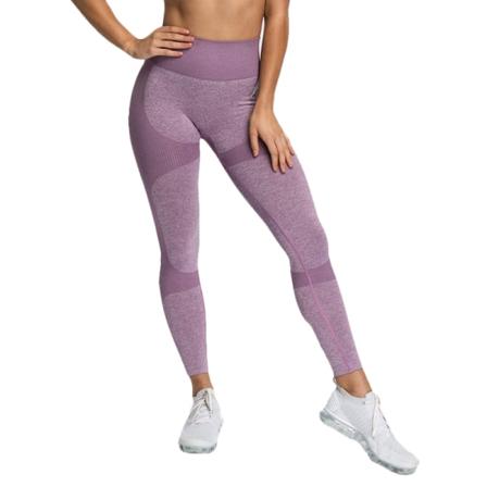 juk stickad höft yoga byxor hög midja dam sport fritid Light purple M