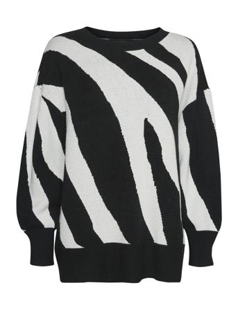 Vmnancy Ls O-Neck Long Pullover Boo Tops Knitwear Jumpers Black Vero Moda