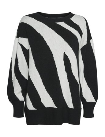 Vmnancy Ls O-Neck Long Pullover Boo Black Vero Moda