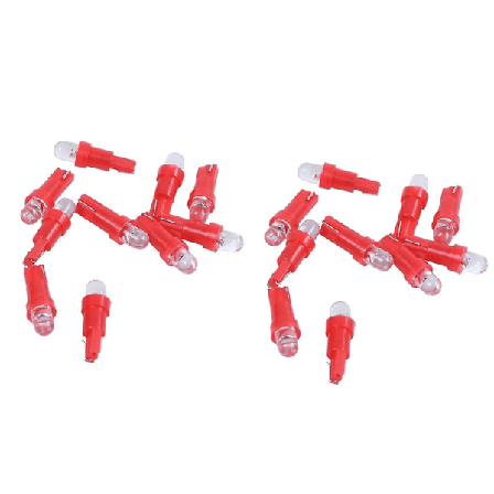 20 X Dc 12v Led Röd Lampa Instrumentbräda T5 Lampa För Fordon