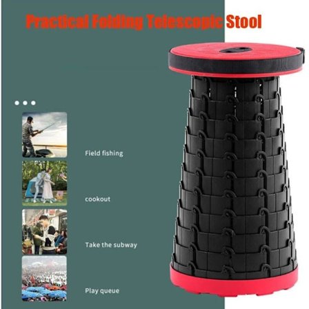 Utemöbler Retractable Pall Strandstol Bärbar Pall Vardagsrum Fällbar Stol Camping Pall Fällbar Fiske Pall