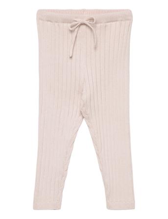 Knit Rib Pants Baby Bukser Rosa Müsli By Green Cotton*Betinget Tilbud