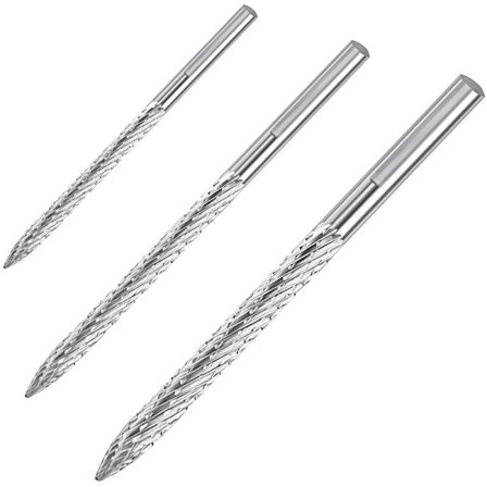 3-pack multistorleks däckborr Däckreparation Karbidskärare Borr Däcklappar Pluggfräs Trådskärare Upprymningsborr