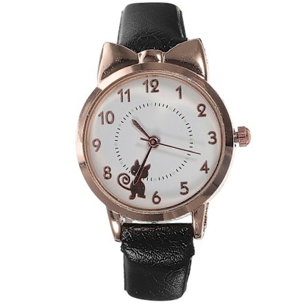 Søt Katte Dameklokke Elektronisk Armbåndsur Dekorativ Dameklokke Damegave