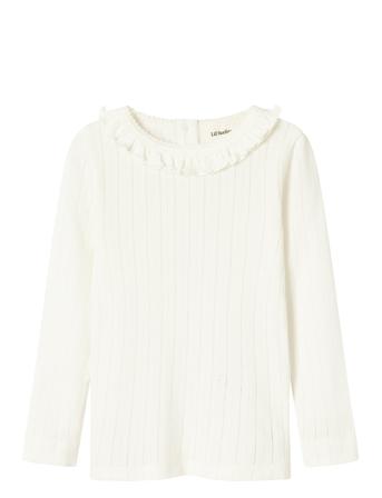Nmfrachel Nis Ls Slim Top Lil Noos Cream Lil'Atelier
