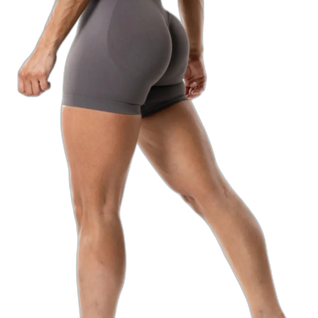 Grå tighta träningsshorts