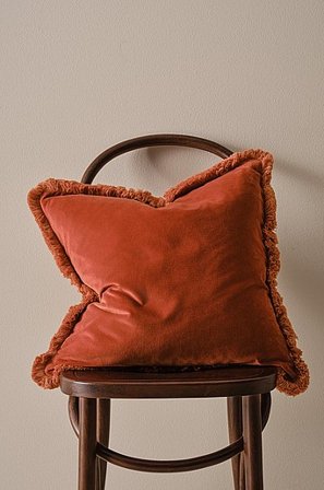 Jotex - Kissenbezug Aus Samt 50x50 Cm Rostrot - SAMANTHA - Kaufe Dekokissen und Kissenbezüge bei Jotex