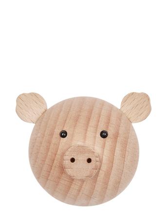 Mini Hook - Pig Home Storage Hooks & Knobs Beige OYOY Living Design