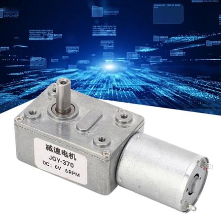 Sneg Gearmotor Høj Torsion 12mm Enkelt Aksel Selvspærrende Reversibel Hastighedsreduktion DC Turbine Motor med Fast Base 6V 6RMP