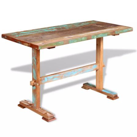 Vidaxl Piedestalbord Massivt Återvunnet Trä 120x58x78 Cm Brun