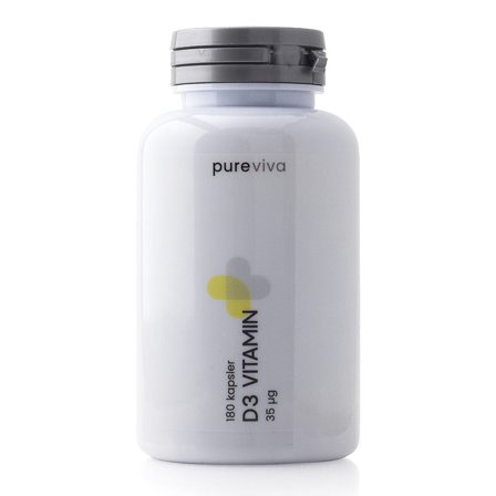 Pureviva D3 Vitamin 180 kaps., Helse & Madvarer, Vitaminer, D-vitamin