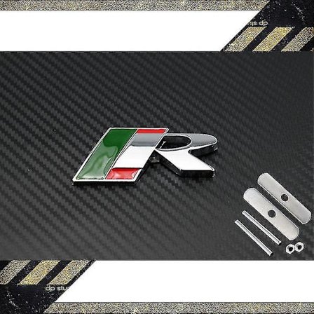 2 stk Nye Chrome R Logo Front Rear Car Emblem For J-aguar Xfr Xkr Xjr R Logo Car Boot Grille Grill Badge