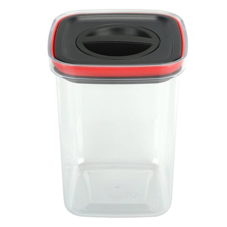 Køkken madopbevaringsboks lufttæt madopbevaringsbeholder forseglet gennemsigtig tank med låg til blandet korn ris sort 1300ml