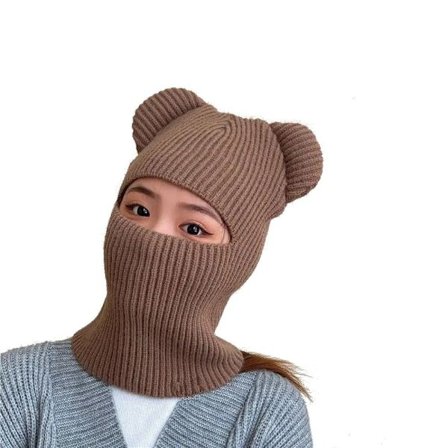 Halsduk Set Hooded Women's Balaclava COFFEE