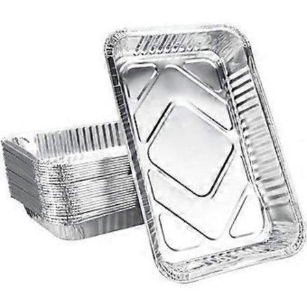 25 stk. Ovn Aluminiumsbakke 31,6x21,2x4,2cm Stor Størrelse Engangs Bakebrett Fettfelle