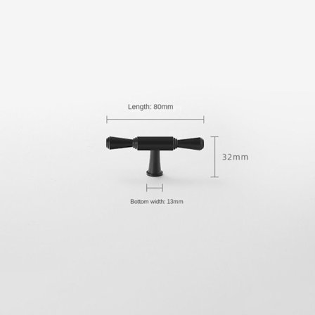 Kaappi Vetää Laatikon nuppi MUSTA YKSI REIKÄ