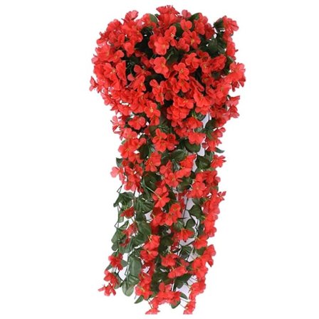 Kunstige hængende blomster og planter