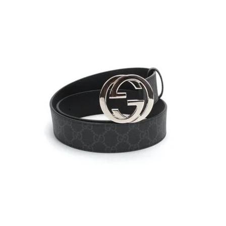 Gucci Vintage, Pre-owned Coated canvas belts Zwart, unisex, Maat:ONE Size