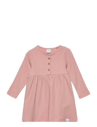Dress Solid Waffle Skjørt Rosa Lindex*Betinget Tilbud