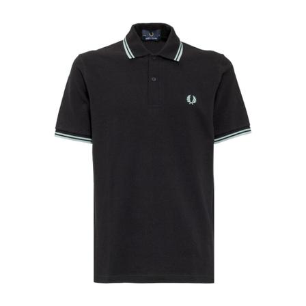 Fred Perry M12 Twin Tipped Pole Shirt Sort, Herre Polo