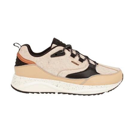 Woden, Malou Cork -Beige Beige, Dames, Maat:37 EU,polyester