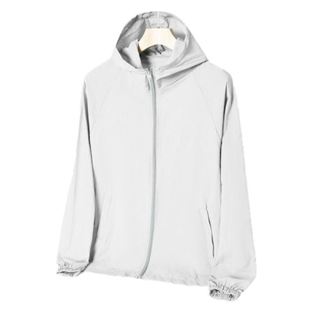 Solbeskyttelsestøj Mænds Sommer Let og Åndbar UV-Beskyttelse Mænds Solcreme Tøj Hvid XXL