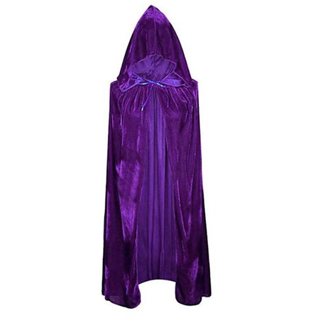 Mordely Velvet Cloak Cape Ghost Capes PURPLE