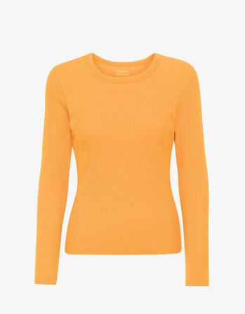 Women Organic Rib LS T-Shirt - Sandstone Orange - M