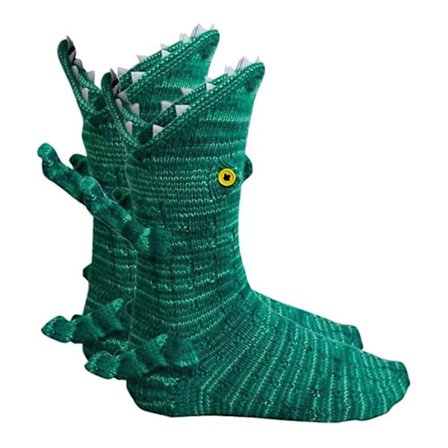 Strikkede Krokodille Sokker Søde Skæve Dyr Ankel Strikkede Sokker Vintervarme Jul