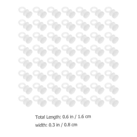 100 stk. lydløse gardinhjul, plastik gardinskinne ruller, gardinskinnebærer
