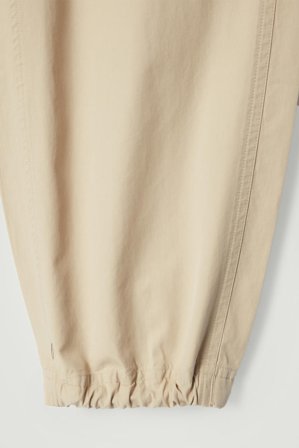 COS Men's Cotton Straight-Leg Cargo Trousers in Beige