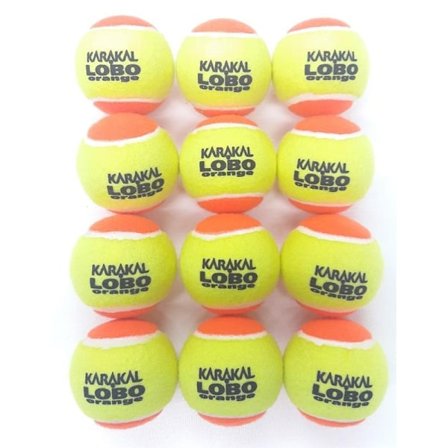 Karakal Lobo Tennisbollar med låg kompression (12-pack) One Size