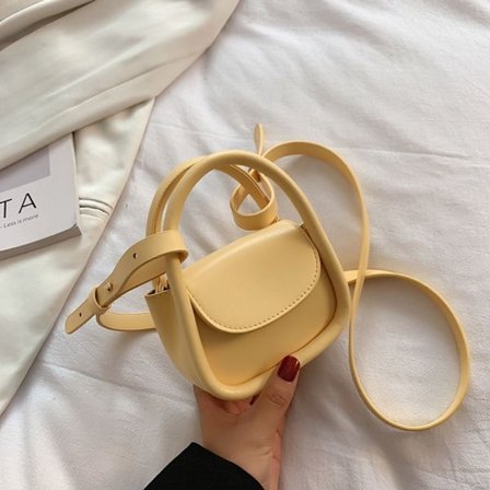 Mini Crossbody Bag Dame Skulderveske GUL