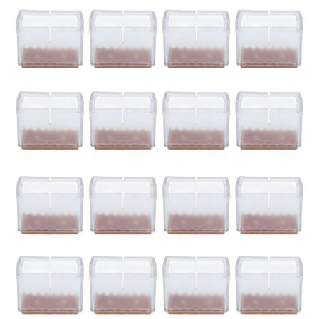 16 st Silikon Stolsbensskydd Tyst Effekt Möbelöverdrag för Hårda Golv