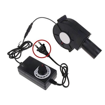 Luftblåsfläkt med hastighetsregulator Stark vindkraft Spis Skåp Rökutsug AC-driven fläkt 9733 för DIY Kylning Ventilation Borstlös (FMY)