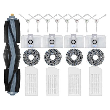 För Debot X1 OMNI, T10 OMNI, X1 TURBO, T10 TURBO, DBX53 Ersättningsdelar Dammpåse Filter Huvudborste Sidoborste Mopp